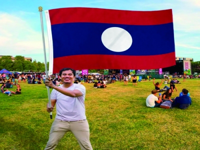 Customized 3x5ft Lao national flag