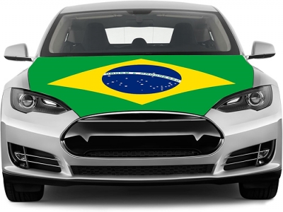 Custom Brazilian car cover flag