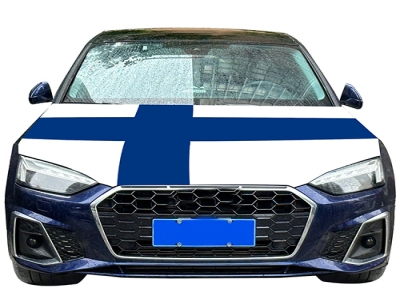 Custom Finnish car cover flag