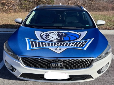 Custom Dallas Mavericks car hood flag