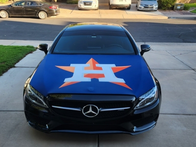 Custom Houston Astros car hood flag