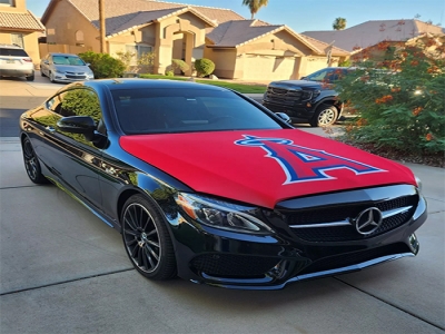 Custom Los Angeles Angels of Anaheim car hood flag