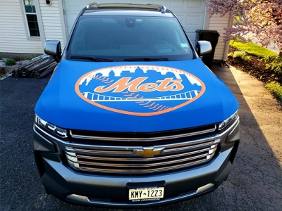 Custom New York Mets car hood flag