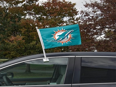 Custom Miami Dolphins Car Flag