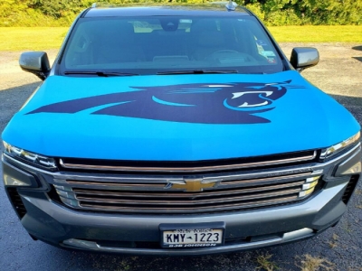 Customized Carolina Panther Car Engine Cover Flag