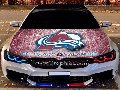 Custom NHL Colorado Avalanche car hood cover flag