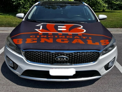 Customized Cincinnati Tiger Automotive Engine Cover Flag