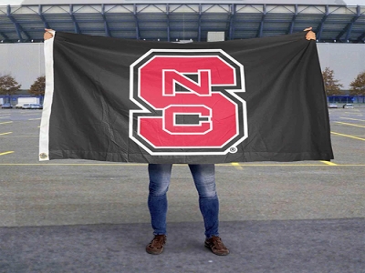 Custom NCAA North Carolina State Wolfpack Blackout Flag