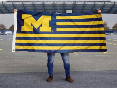 Custom NCAA Michigan Wolverines Flag