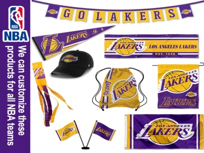 Custom NBA Los Angeles Lakers Flag