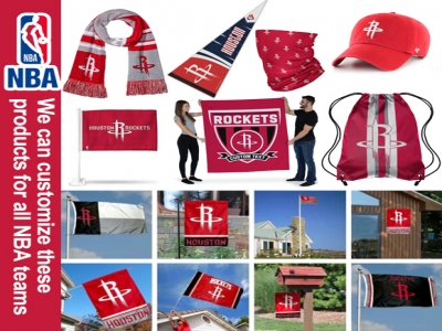 Custom NBA Houston Rockets Flag