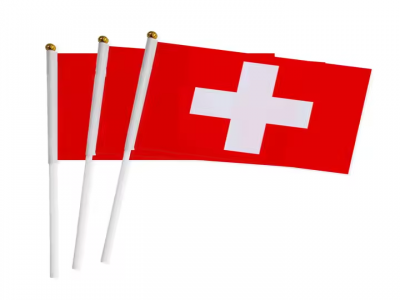 Customized Swiss hand cranked flag