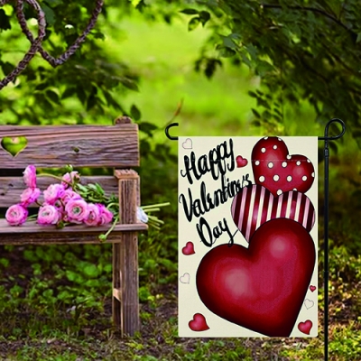 Customized Valentine's Day Garden Flag