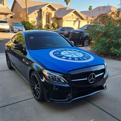 Custom Seattle Mariners car hood flag