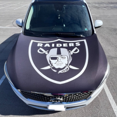 Customized Las Vegas Raiders Car Engine Cover Flag