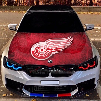 Custom NHL Detroit Red Wings car hood cover flag