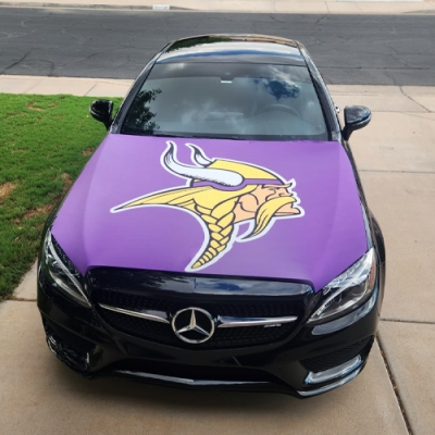 Customized Minnesota Viking Car Engine Cover Flag