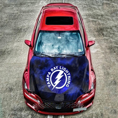 Custom NHL Tampa Bay Lightning car hood cover flag