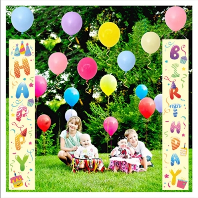 Customized Happy Birthday Door Curtain Flag